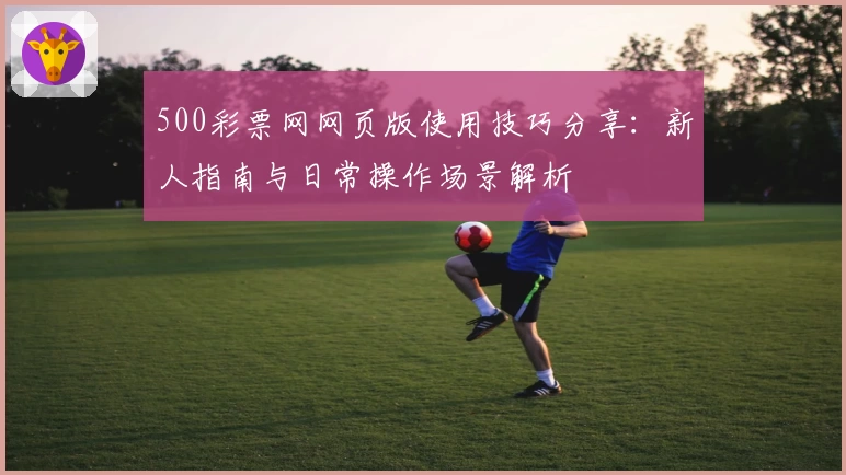 500彩票网网页版使用技巧分享：新人指南与日常操作场景解析